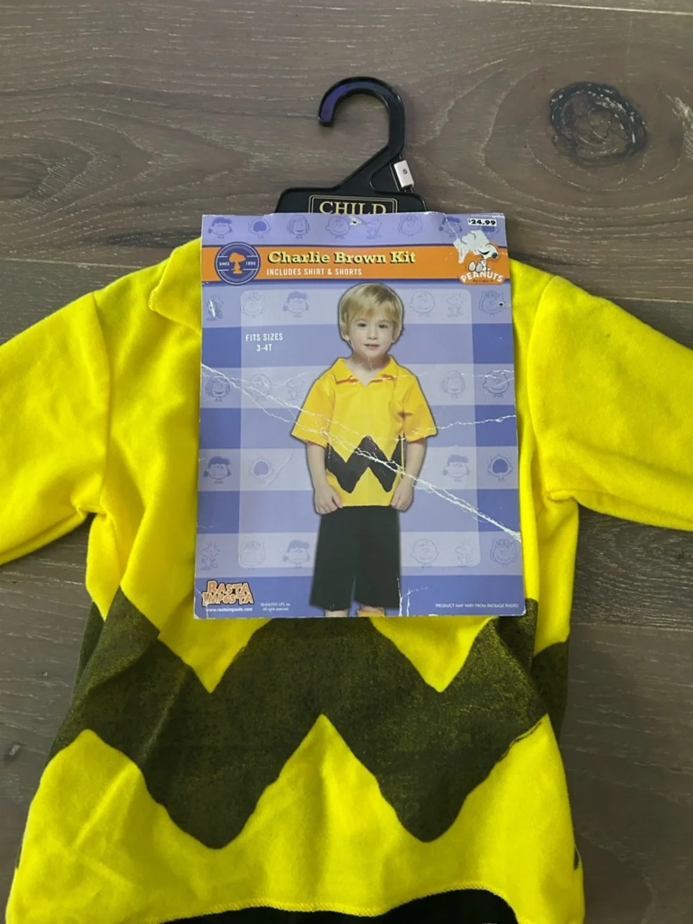 Rasta Imposta Vintage Charlie Brown Toddler costume. NWT 3-4T(hs)